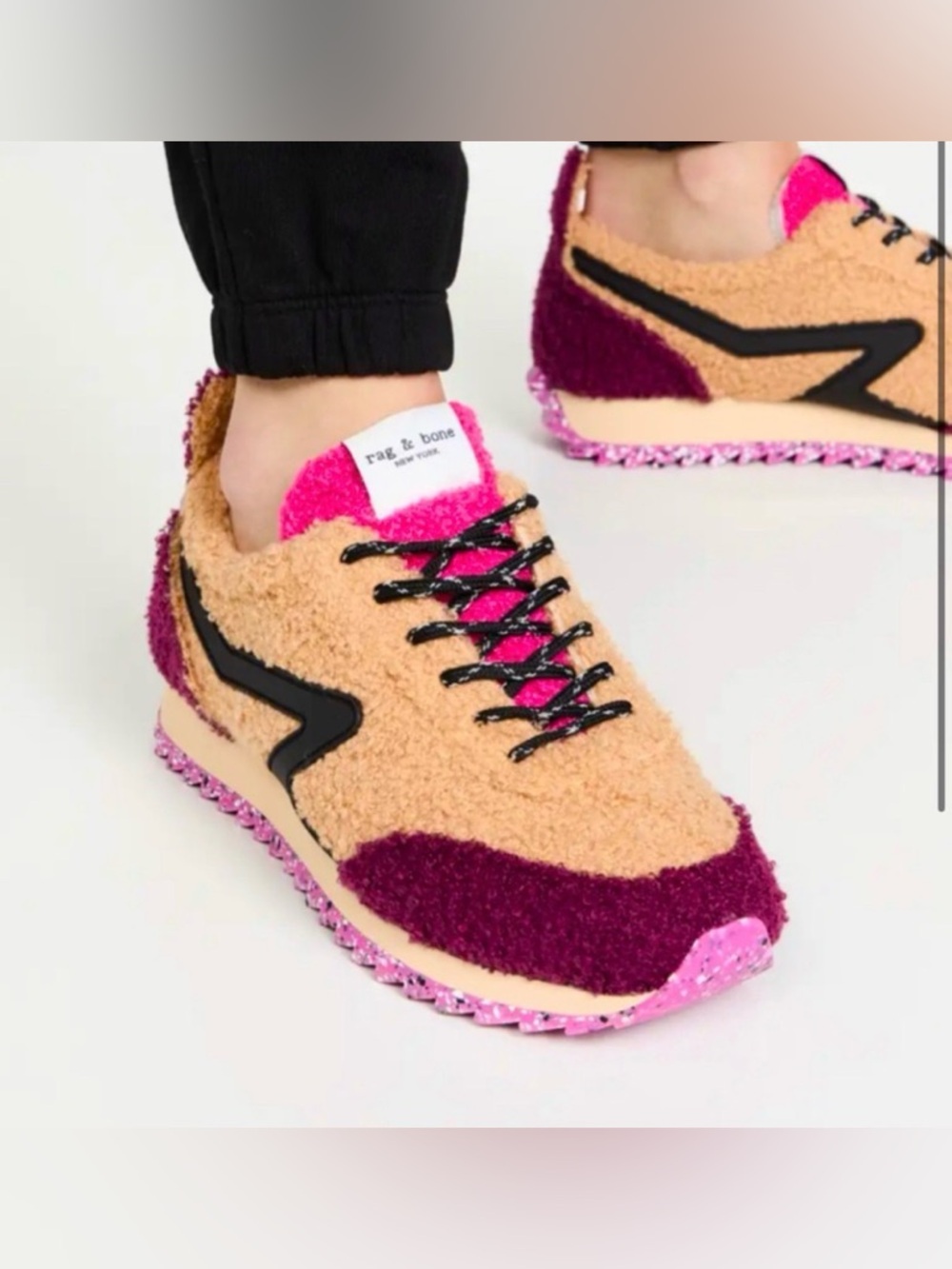 Rag & Bone Retro Runner Shearling Sneakers